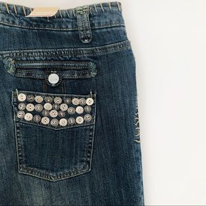 Mossimo Denim Jeans Embellished Button Studs 13